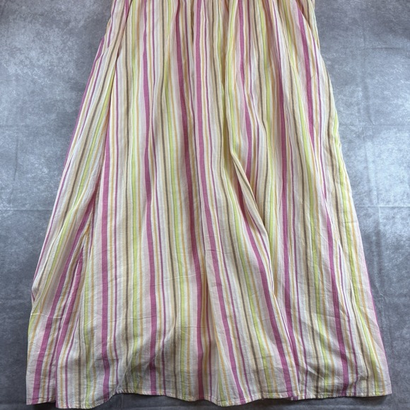 Old Navy Dress Womens XL Beige Striped O-Ring Halter Romper Pink Stripe NEW - Picture 9 of 11